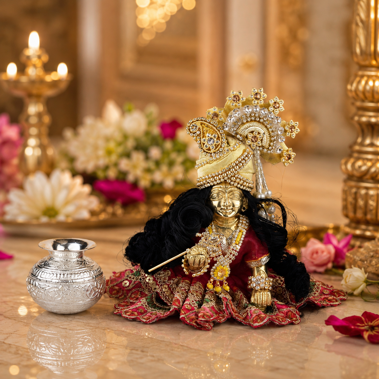 Krishna Makhan Matki for Janmashtami | Silver Decorative Matki