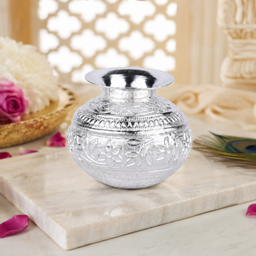Krishna Makhan Matki for Janmashtami | Silver Decorative Matki