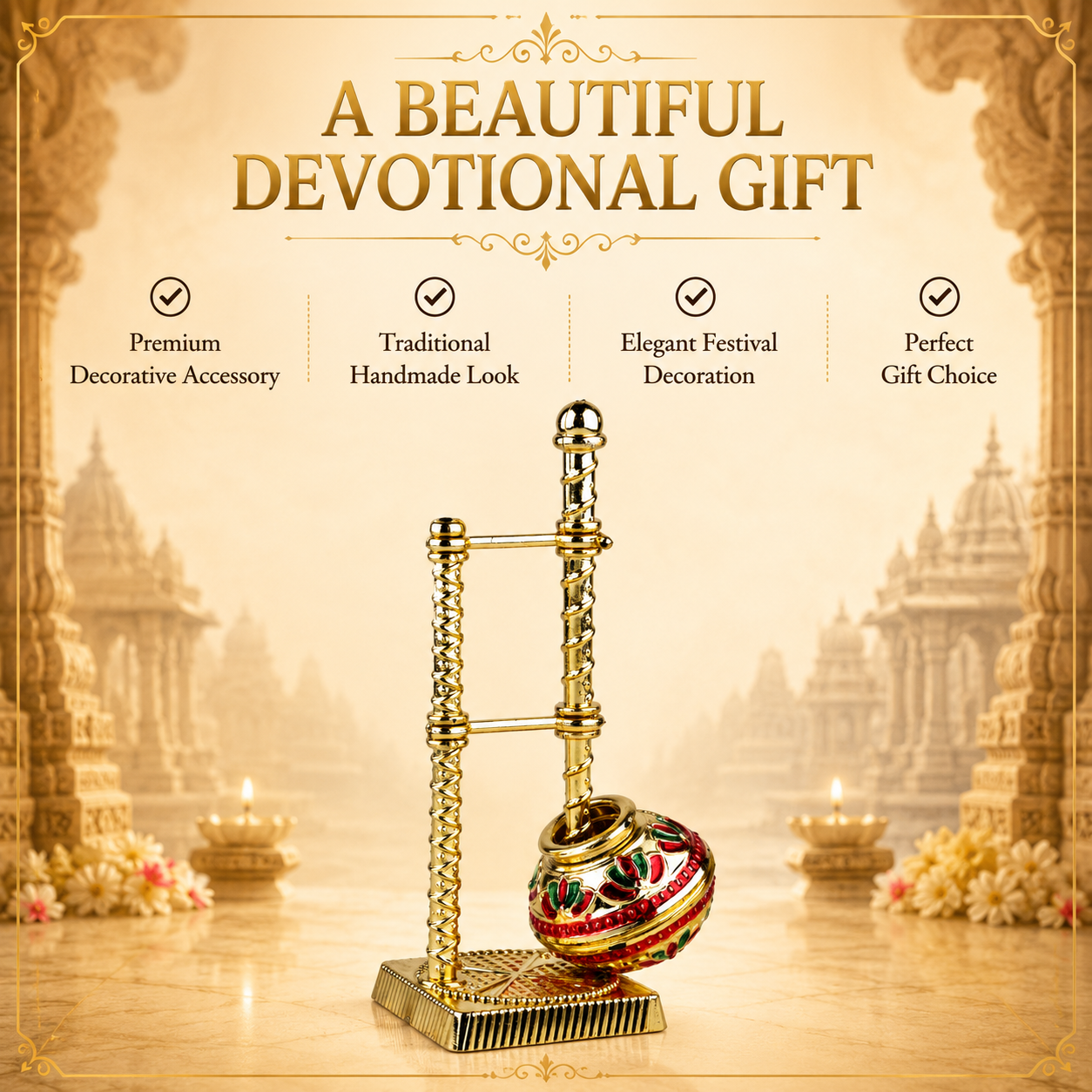 Laddu Gopal Makhan Matki Jhula | Decorative Krishna Swing