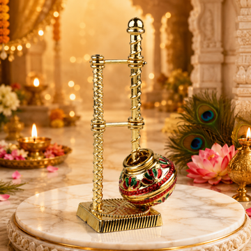 Laddu Gopal Makhan Matki Jhula | Decorative Krishna Swing