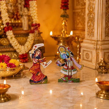 Radha Krishna Jhaki Decorative Cutout Set for Janmashtami