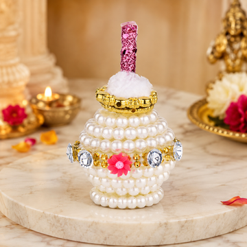 Pearl Krishna Makhan Matki for Janmashtami | Laddu Gopal Decorative Makhan Pot