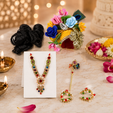 Laddu Gopal Shringar Combo Set for 2-3 Inch Idol |  Accessories Kit