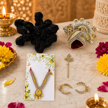 Laddu Gopal Shringar Combo Set for 4 Inch Idol | Janmashtami Special