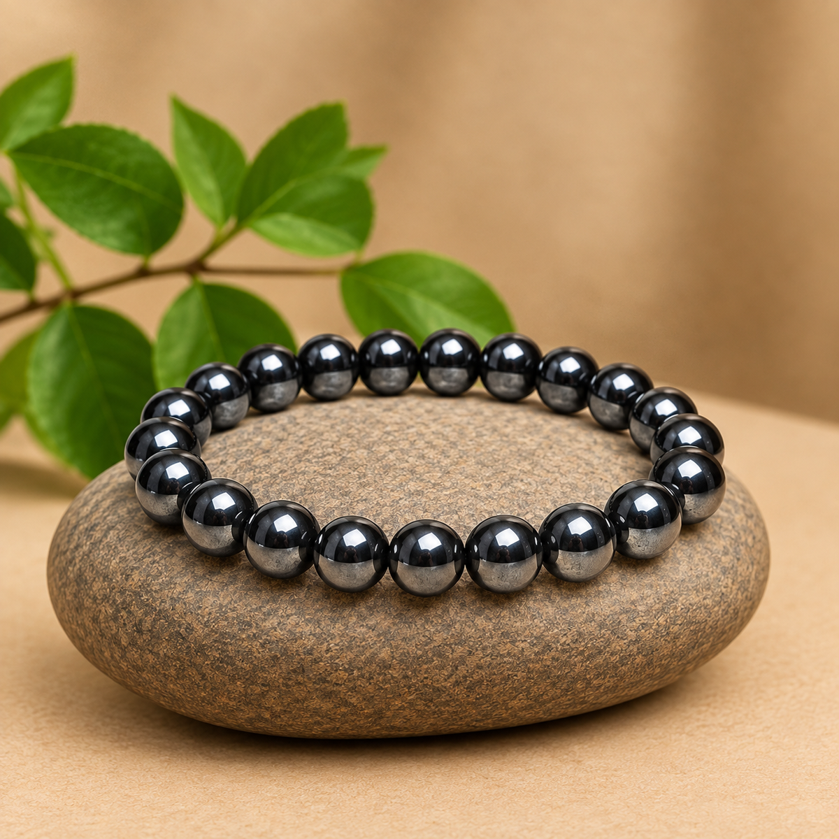 Premium Hematite Stone Bracelet – Boost Energy, Focus & Protection - 8mm