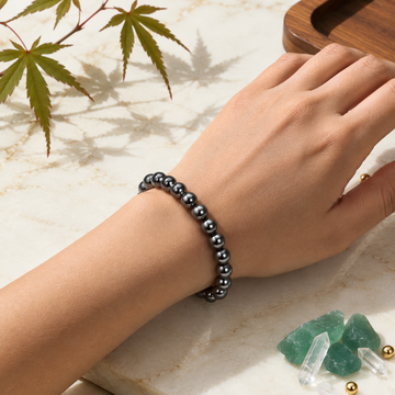 Premium Hematite Stone Bracelet – Boost Energy, Focus & Protection - 8mm