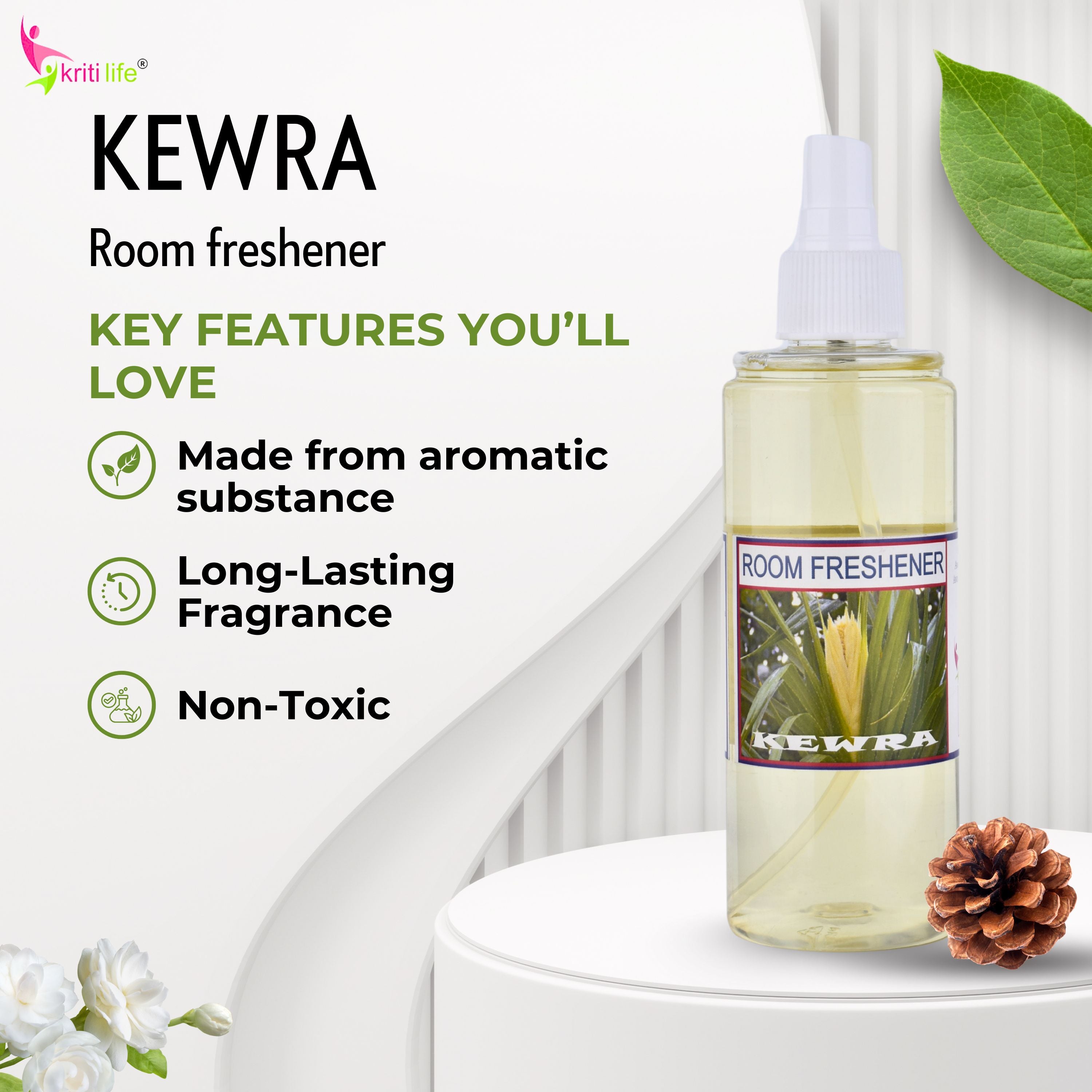 Kriti Life Room Spray - Kewra 165 ML