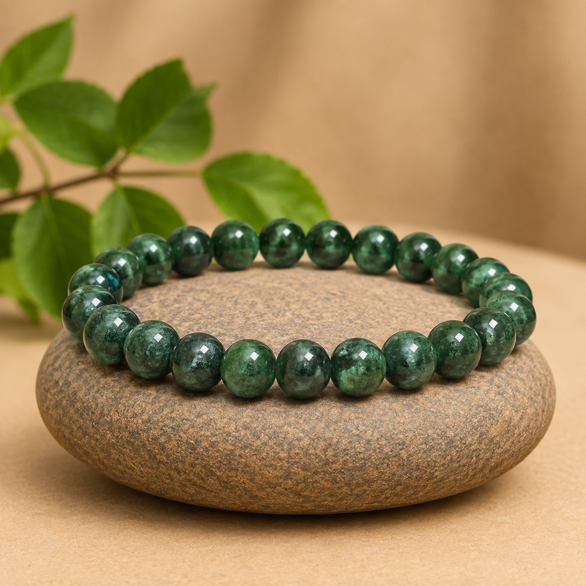Natural Malachite Crystal Healing Bracelet – Boost Confidence & Balance-8mm