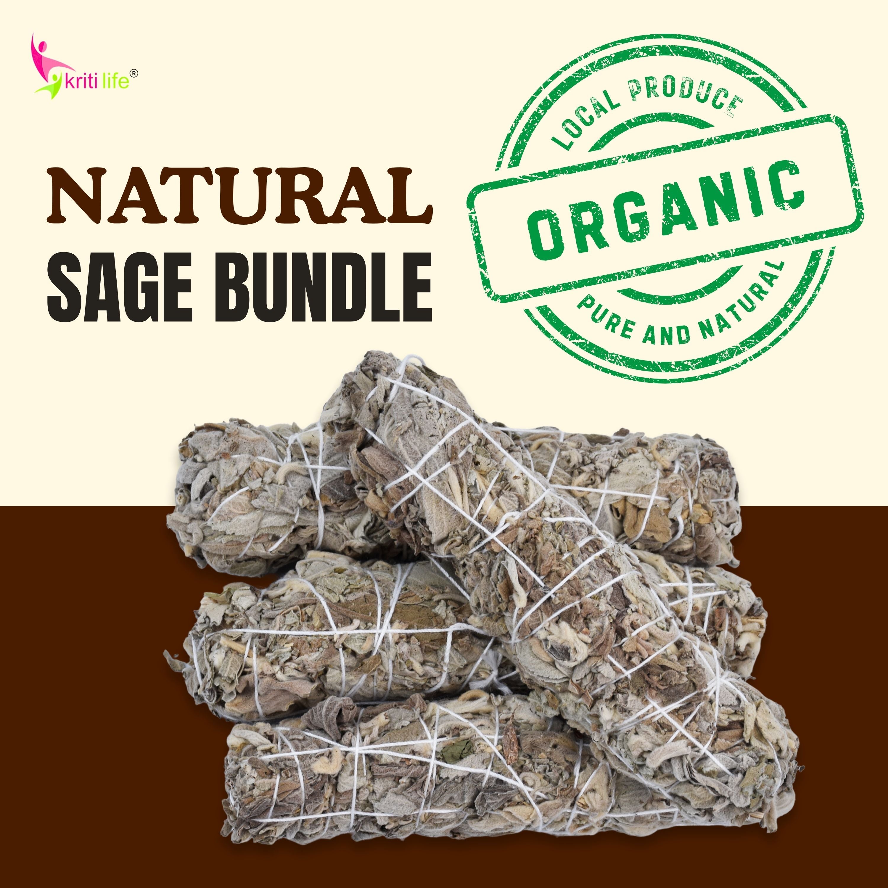Organic Sage Smudge Sticks – Pack of 4 | Natural Sage for Cleansing, Meditation, Rituals & Positivity