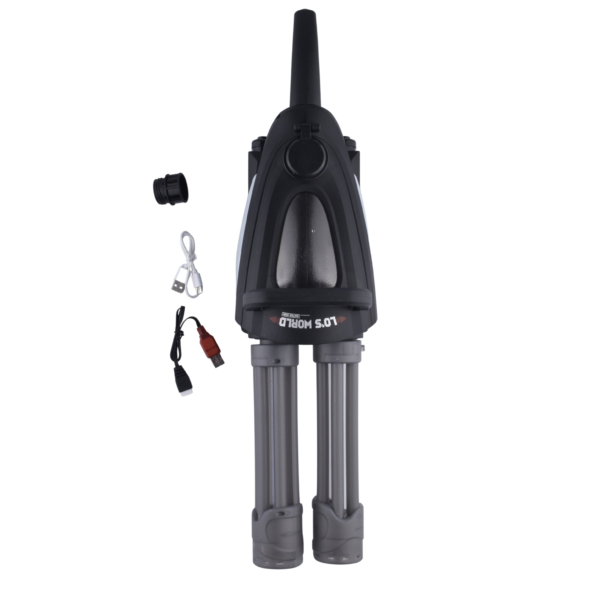 Electric LED Rotating Double Barrel Water Gun for Holi