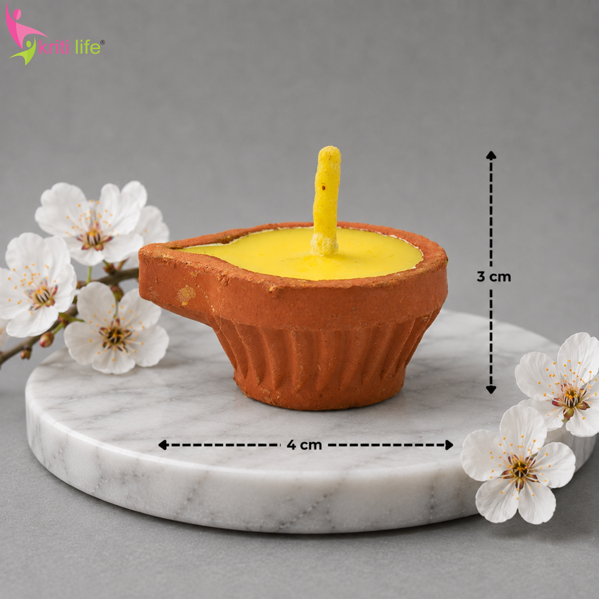 Clay Ghee Jyot Diyas 21 Pcs Ideal for Puja & Festivals