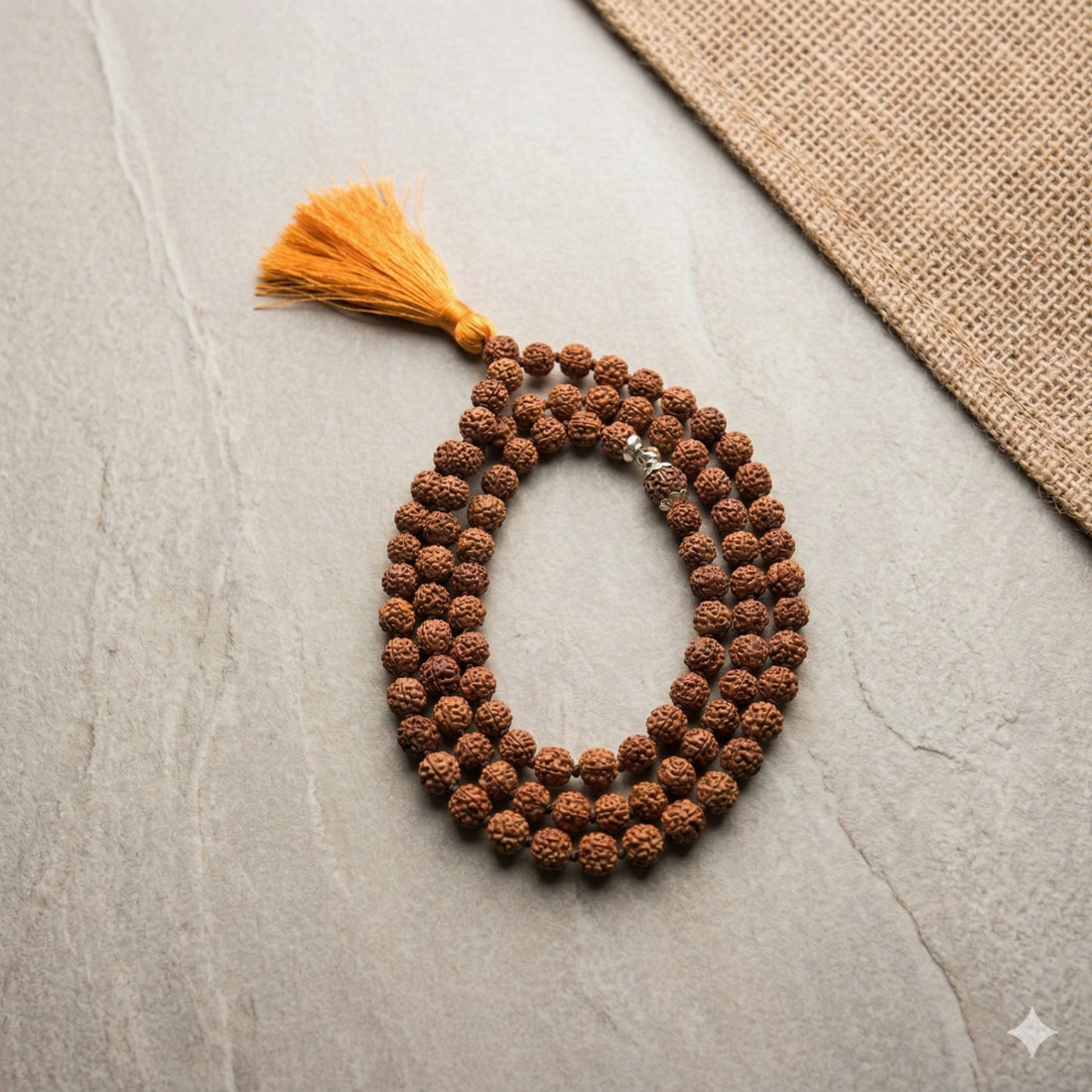 5 Mukhi Rudraksha Mala with 7 Mukhi Rudraksha Pendant