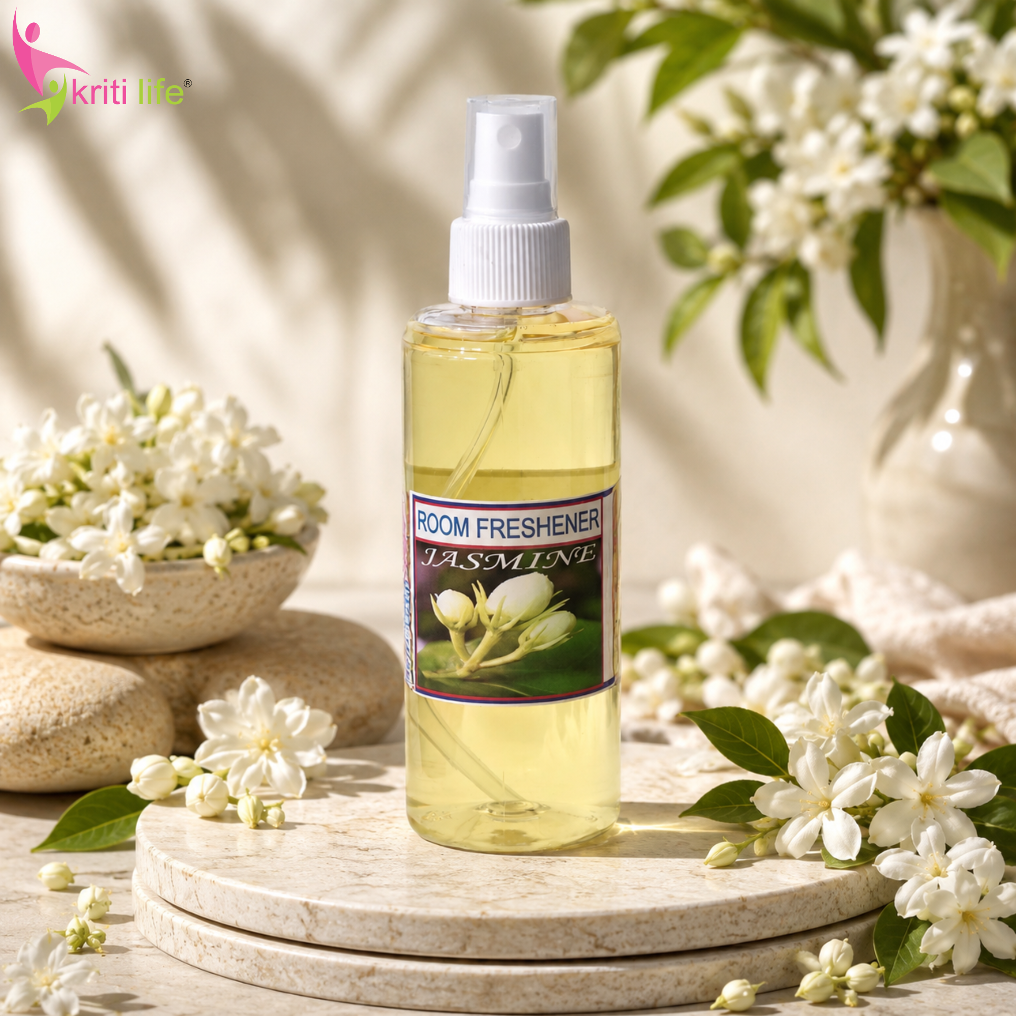 Jasmine Room Spray - 165 ML Long-Lasting Fragrance for Home &amp; Office