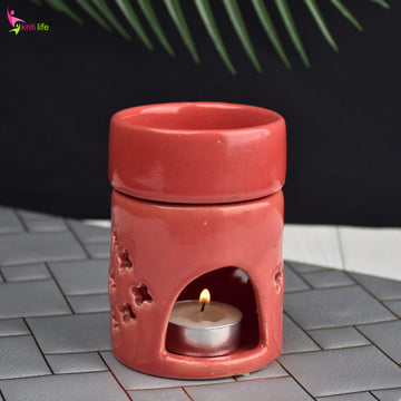 Ceramic Aroma Oil Diffuser Burner – Multipurpose Fragrance Lamp with Tealight Holder for Aromatherapy, Meditation, Spa, and Healing – 4 Inches