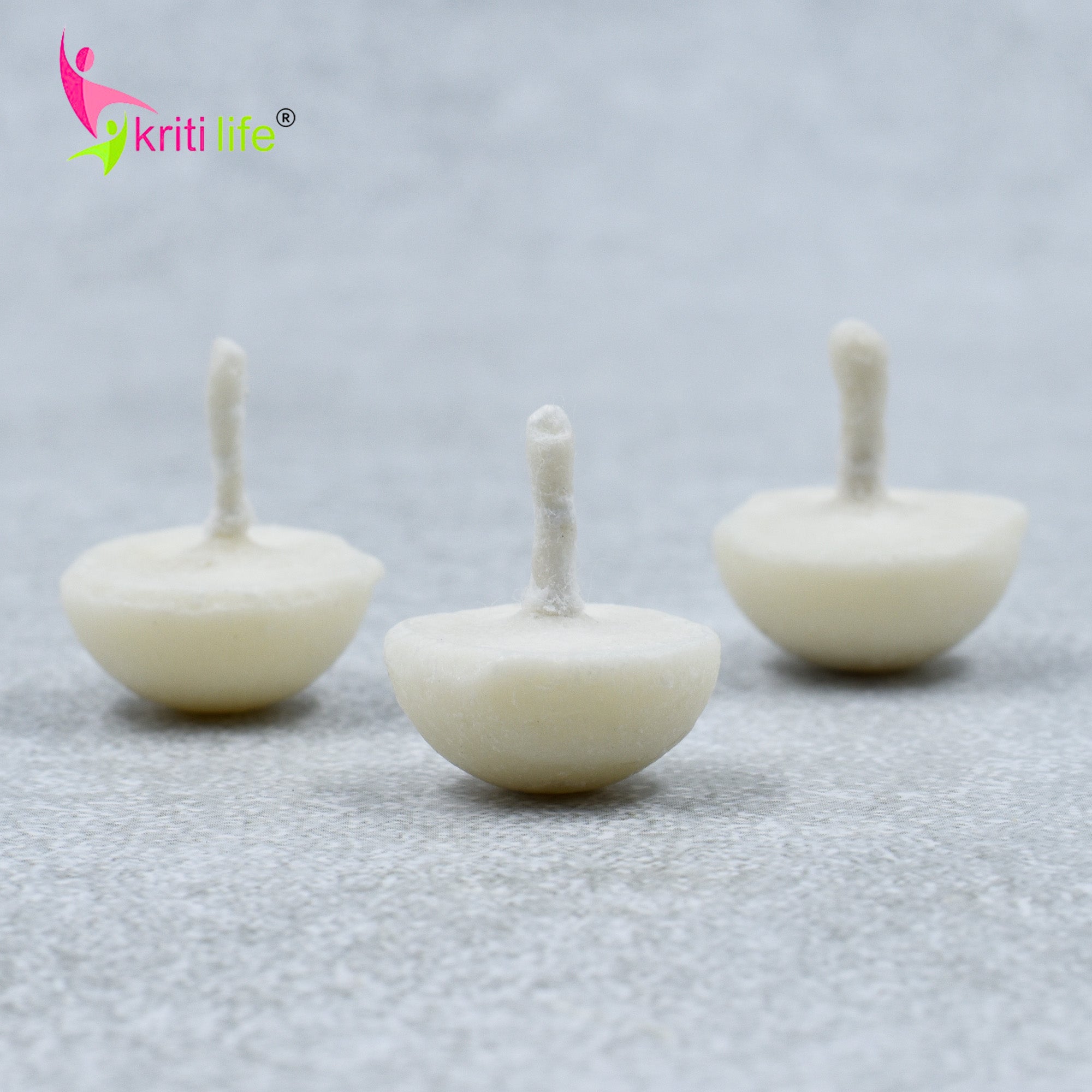 Kriti Life Scented Ghee Jyot Batti - Camphor 100 Pcs for Puja Rituals