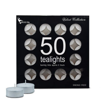 Tealight Candles Unscented  3 Hour Set of 50 Pcs