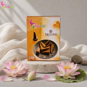 Lotus Incense Cone - 60 Pcs Burn Time 40 Minutes
