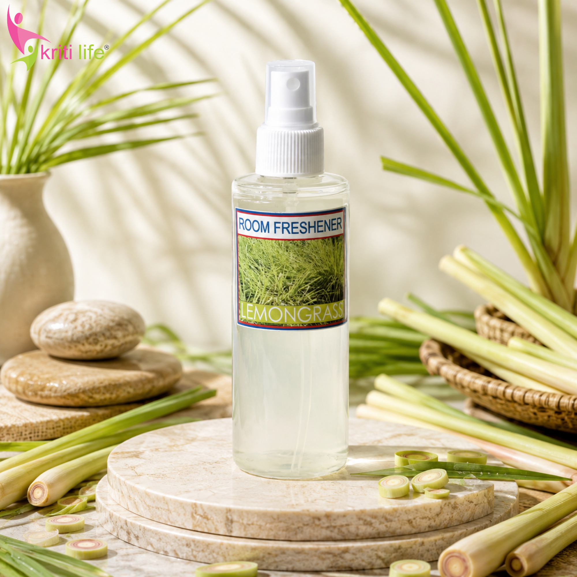 Lemon Grass Room Spray - 165 ML Long-Lasting Fragrance for Home &amp; Office