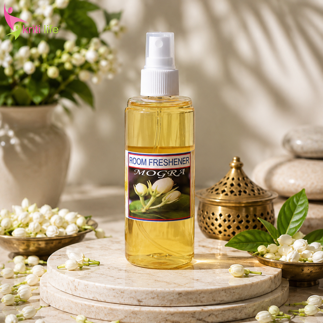 Mogra Room Spray - 165 ML Long-Lasting Fragrance for Home &amp; Office