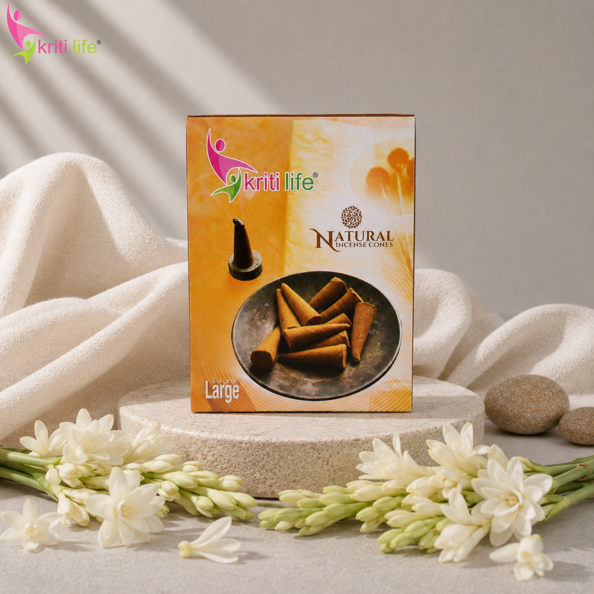 Rajni Gandha Incense Cone - 60 Pcs Burn Time 40 Minutes