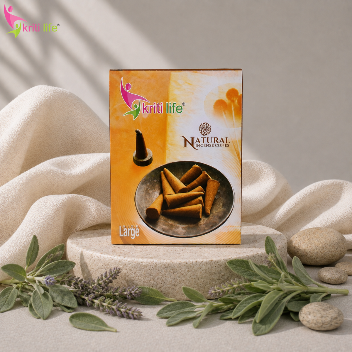 Sage Incense Cone - 60 Pcs Burn Time 40 Minutes