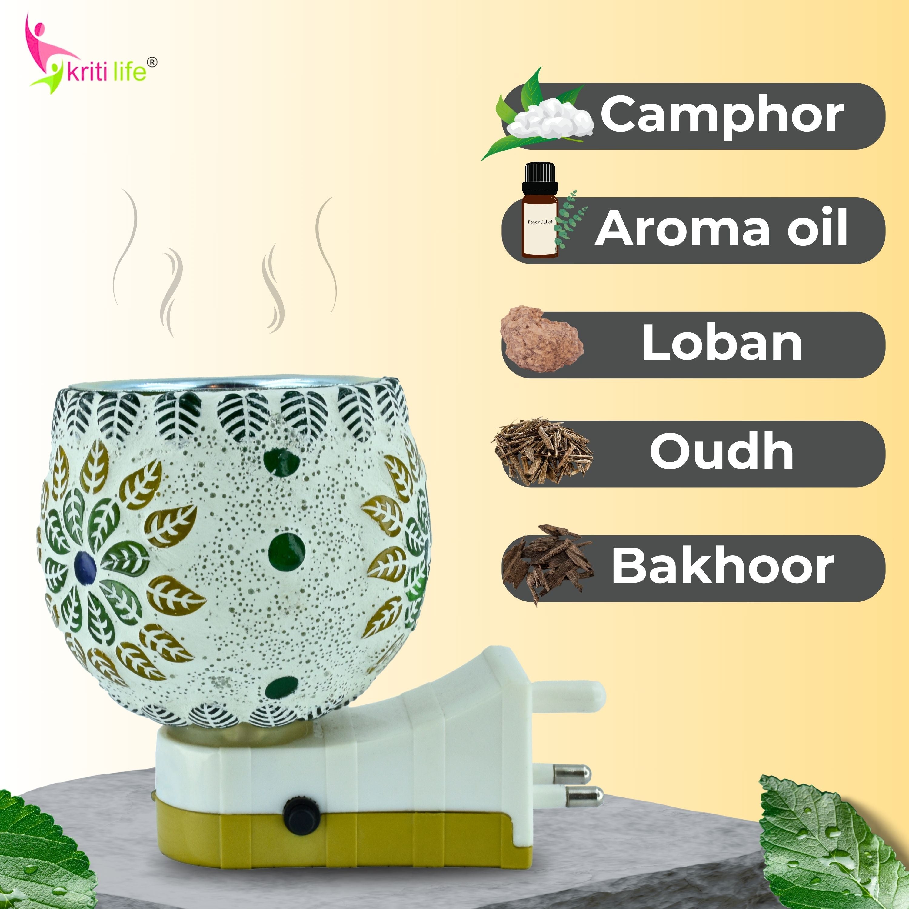 Electric Camphor Diffuser| Aroma Oil Diffuser