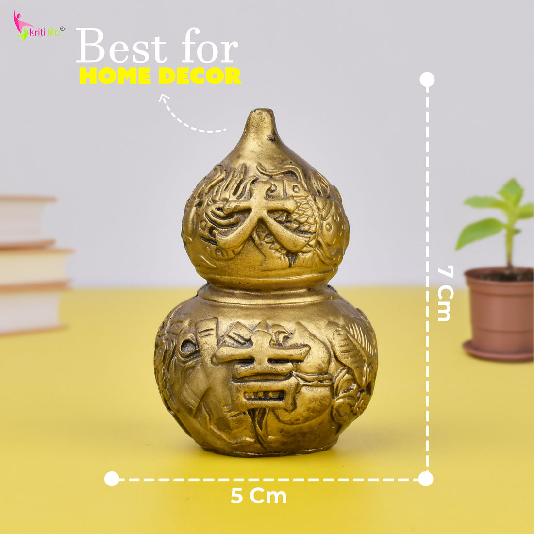 Feng Shui Health Wu Lou (Wulu) Idol – Cure for Illness, Peace & Wellbein- 2.5 inches