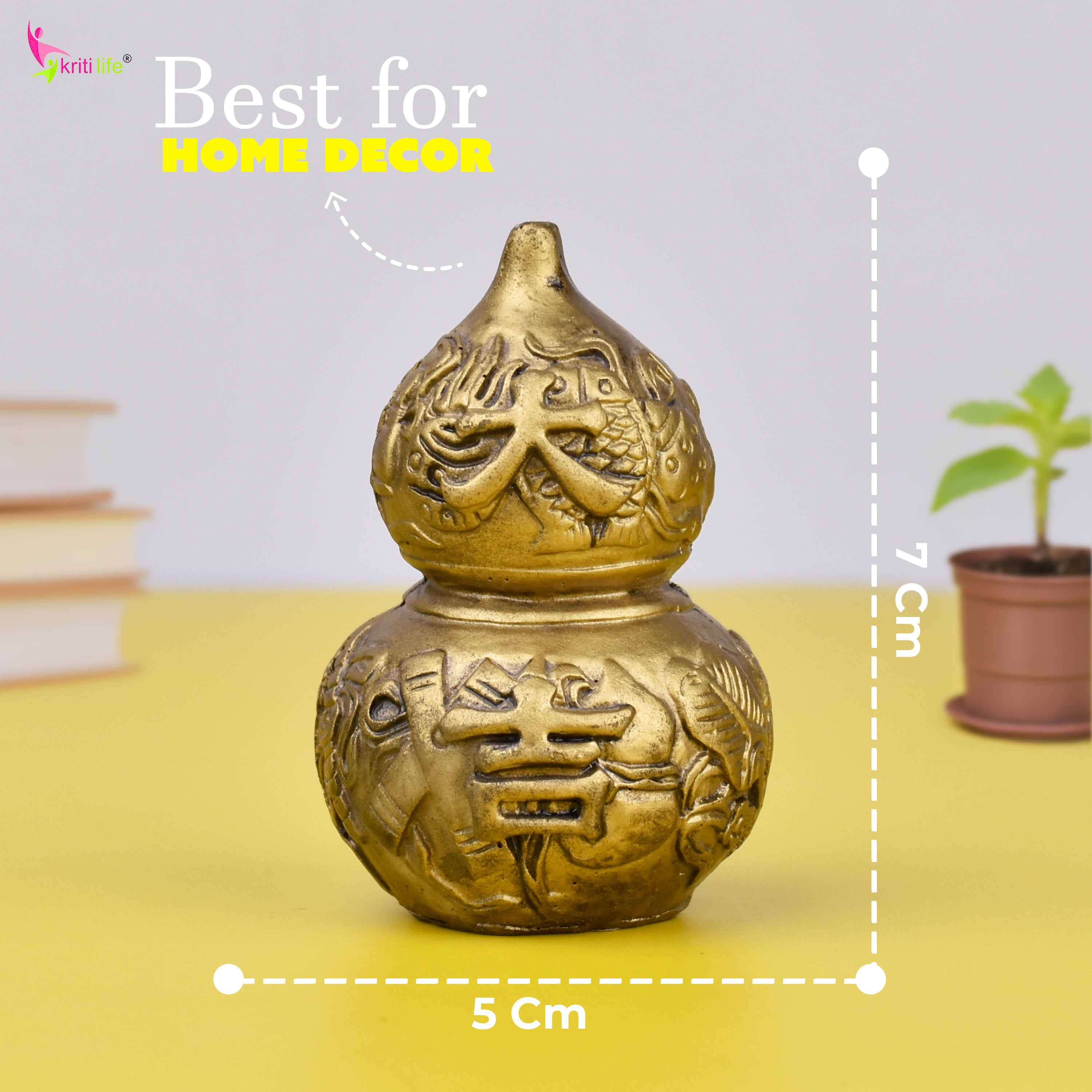 Feng Shui Health Wu Lou (Wulu) Idol – Cure for Illness, Peace & Wellbein- 2.5 inches