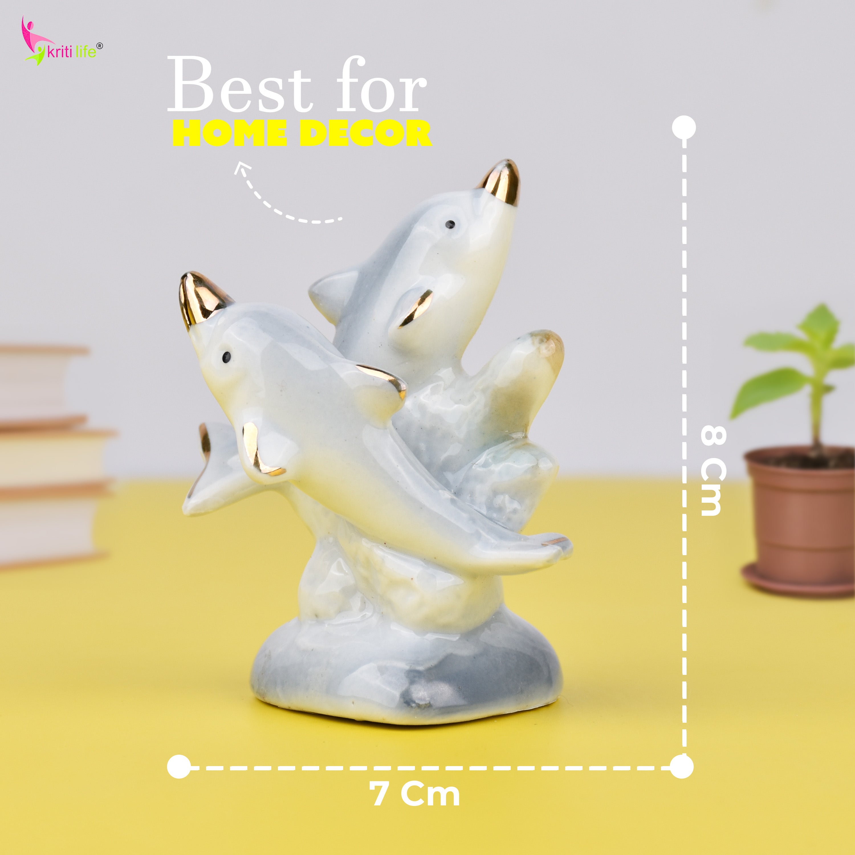 Feng Shui Dolphin Idol for Love, Harmony & Positivity - 3 inches