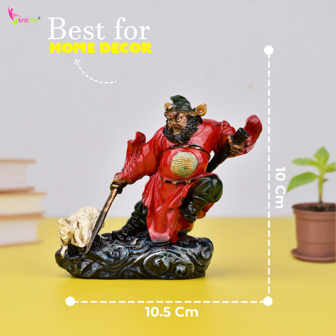 Feng Shui Zhong Kui Idol – Symbol of Protection & Prosperity | Premium Polyresin Figurine- 4 inches
