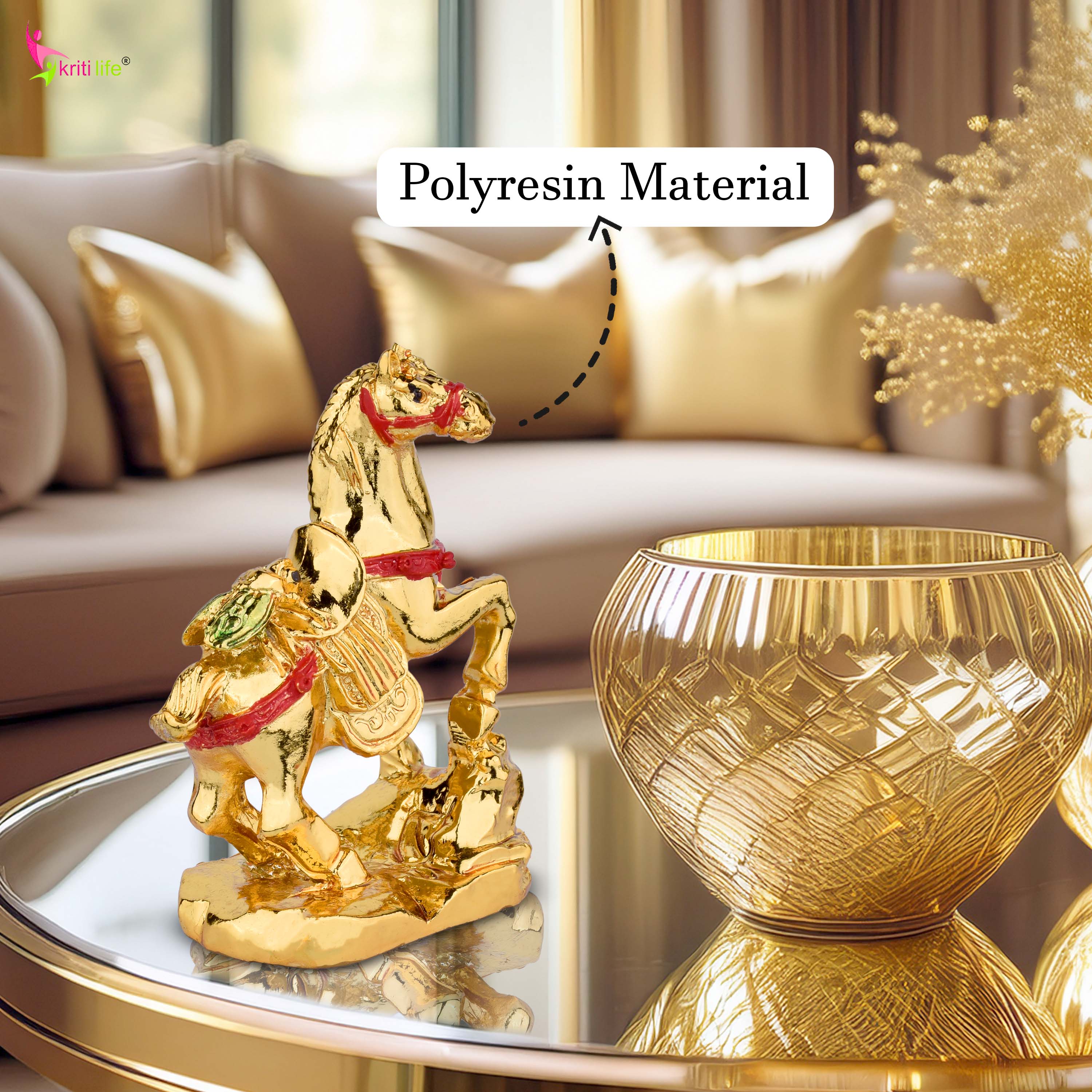 Feng Shui Flying Horse Idol – For Fame, Career Growth & Breakthrough Success- 3 inches