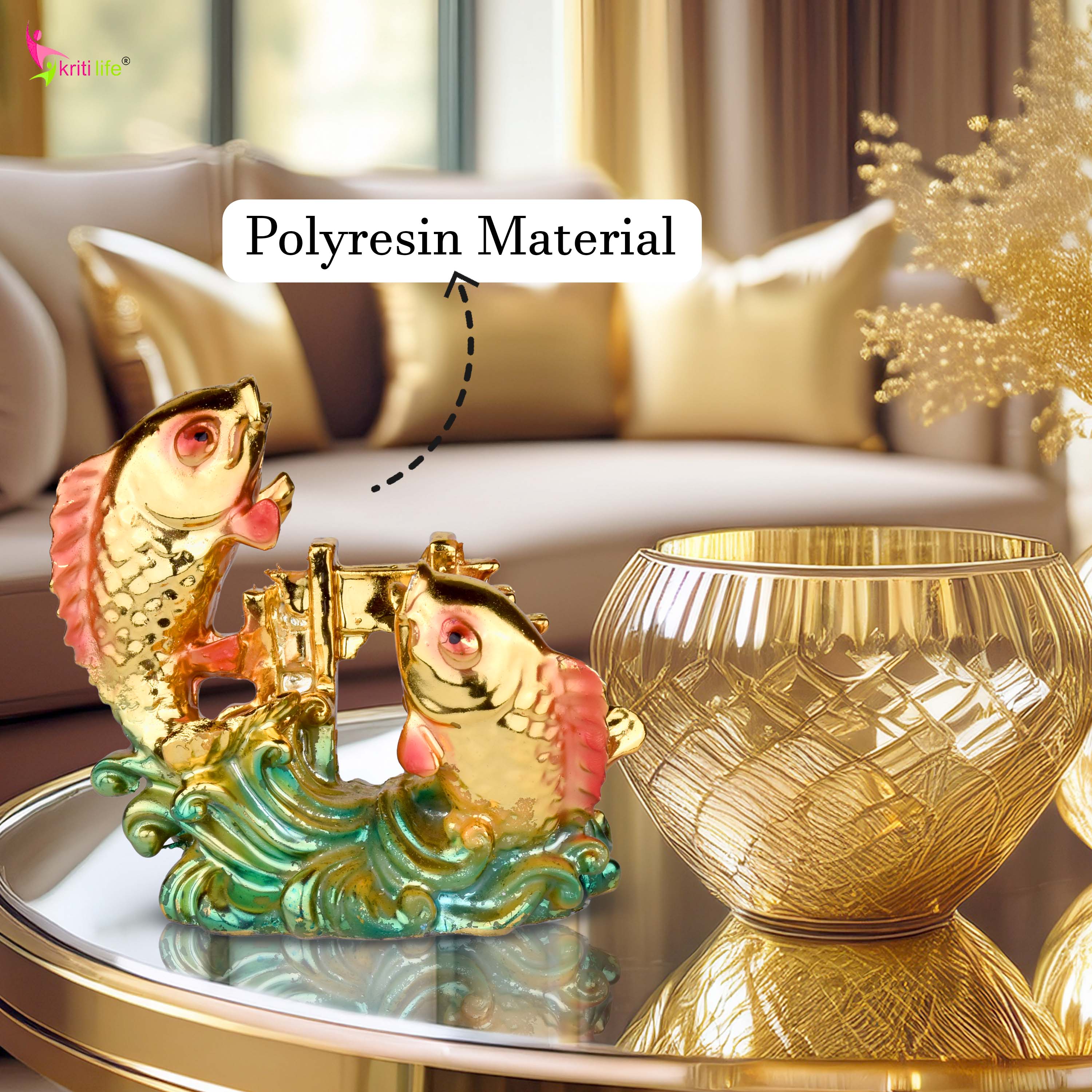 Feng Shui Car Fish Idol – For Prosperity, Safe Travel & Relationship Harmony-3 inches