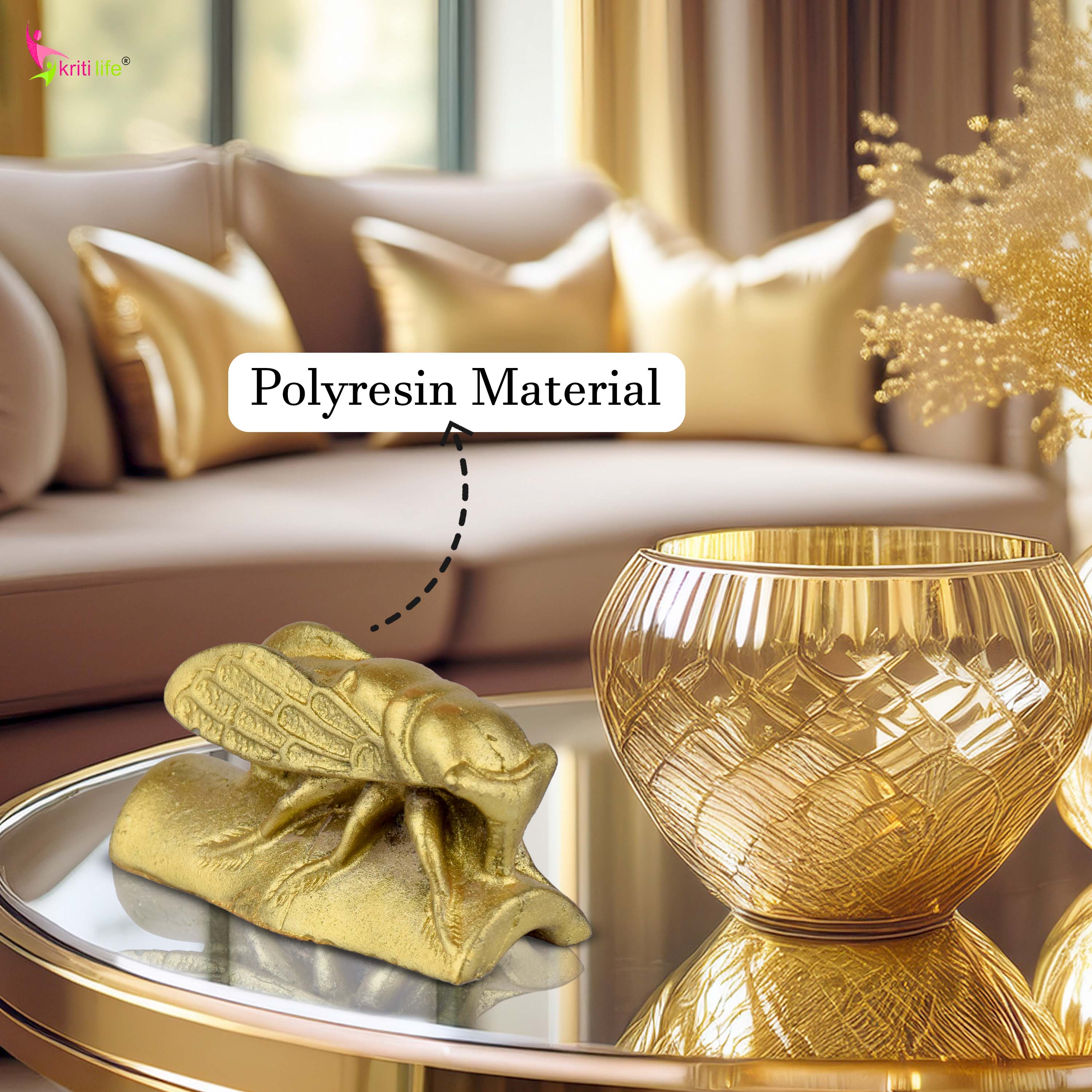 Feng Shui Cicada Idol for Career Stability | Office Protection & Focus Enhancer-2 inches