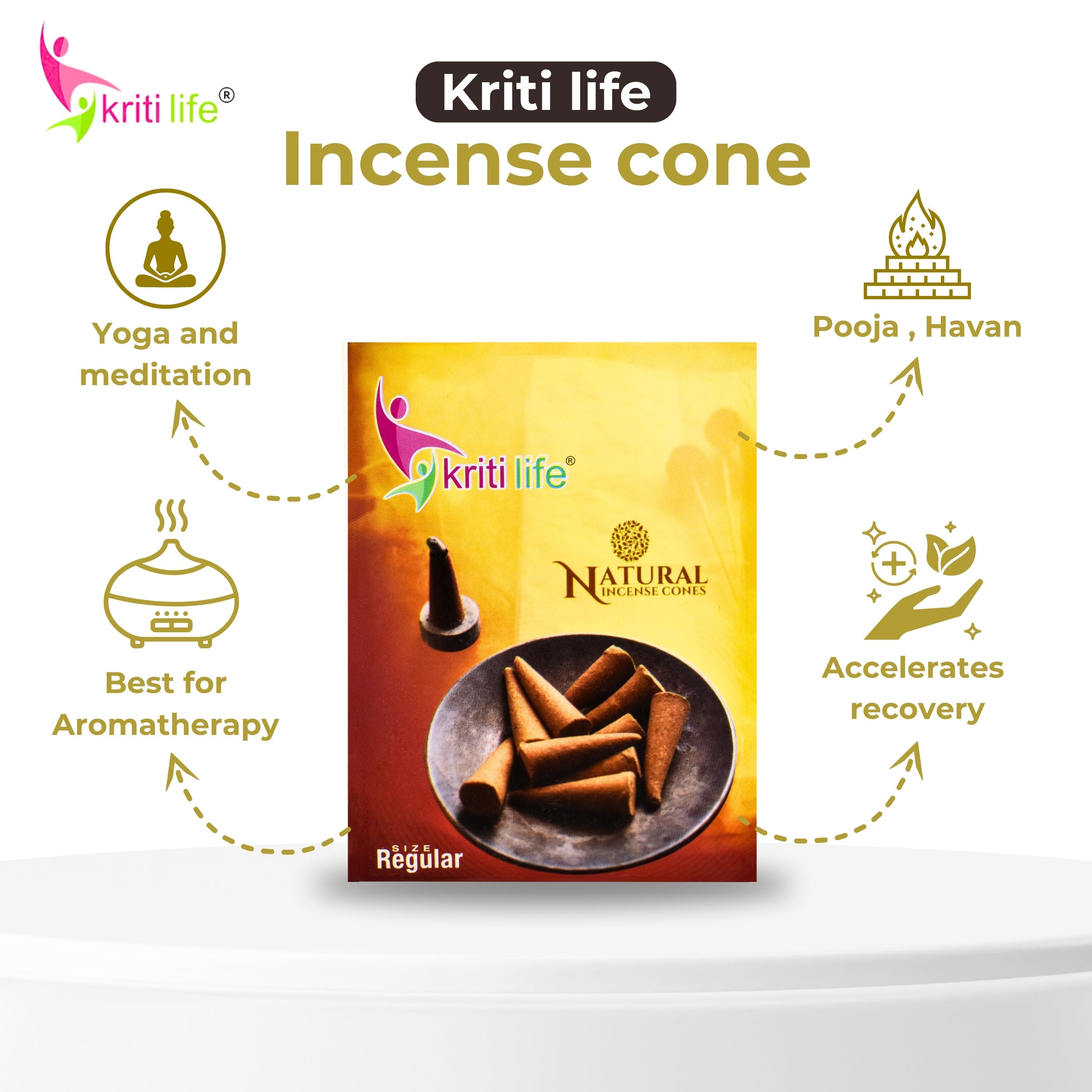 Incense Cone - Nag Champa 150 Pcs Burn Time 20 Minutes