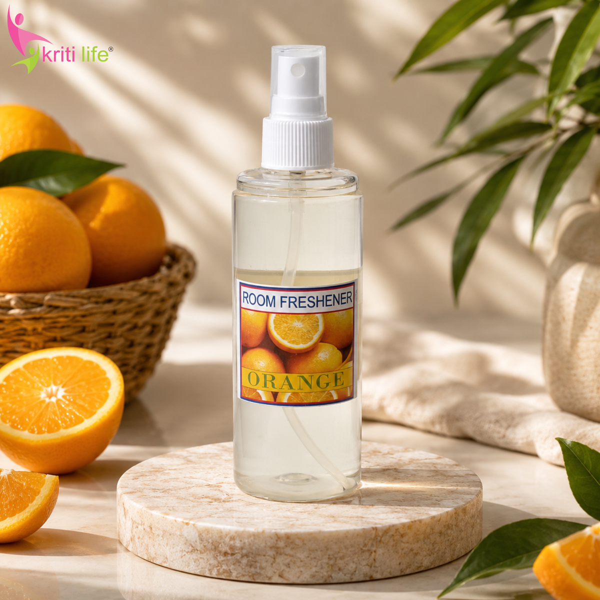 Orange Room Spray - 165 ML Long-Lasting Fragrance for Home &amp; Office.