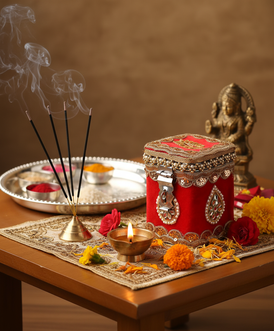 Mata Rani Ka Khazana Box – Navratri Durga Pooja Decorative Box