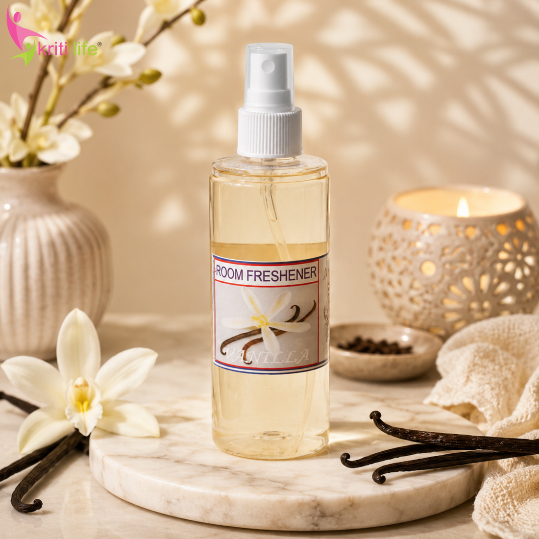 Vanilla Room Spray -165 ML Long-Lasting Fragrance for Home &amp; Office.