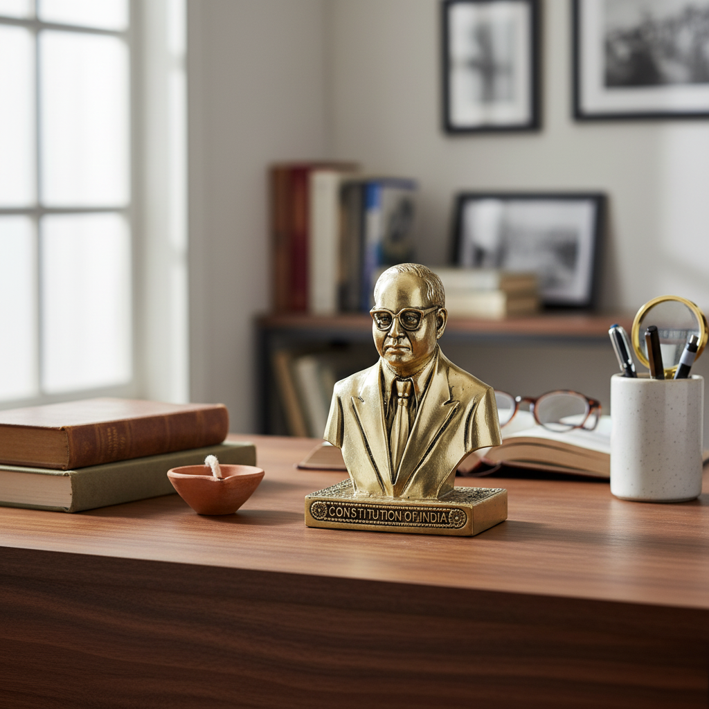 Fine Brass Dr. B. R. Ambedkar Bust Statue