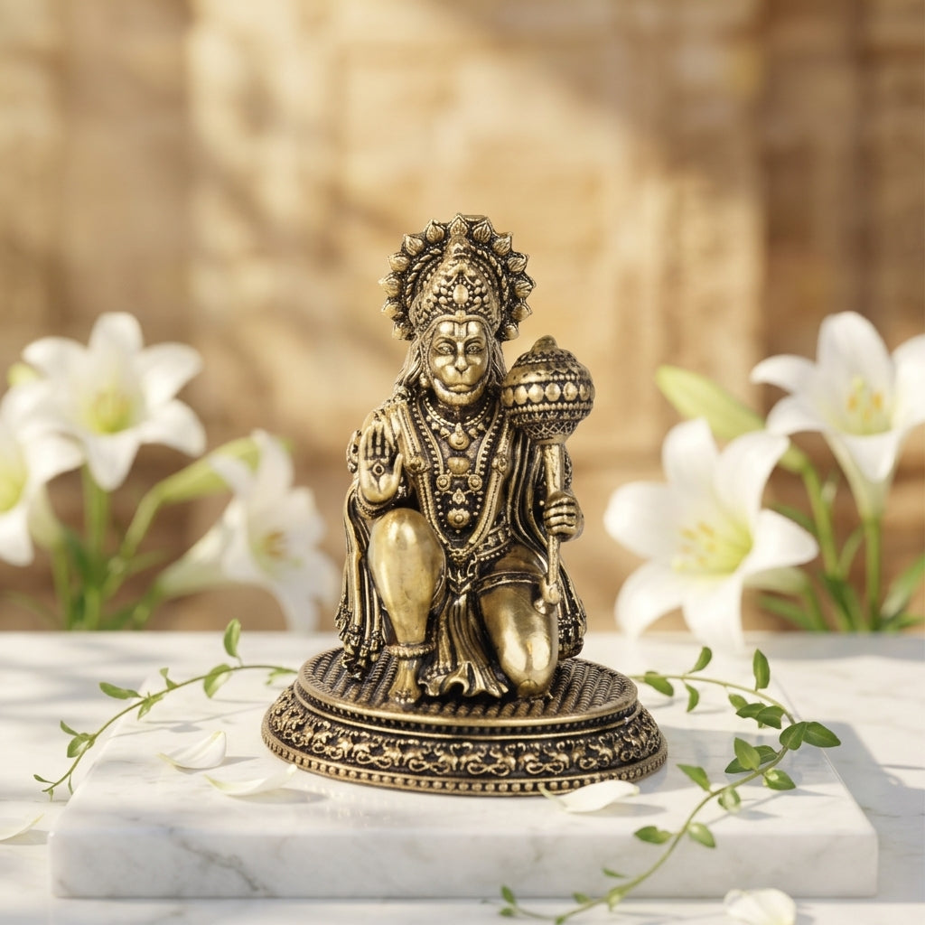 Fine Brass Hanuman Ji Idol – Spiritual Blessing Showpiece