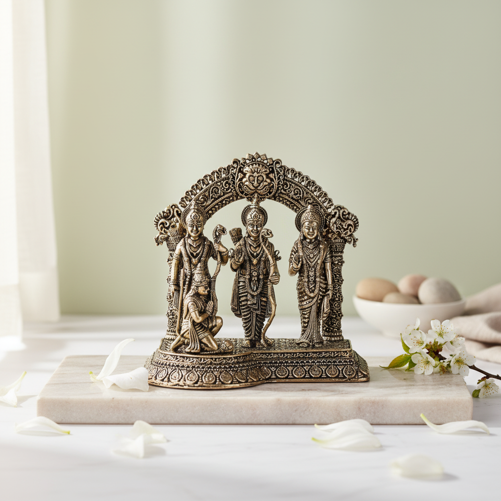Fine Brass Ram Darbar Idol – Small Size