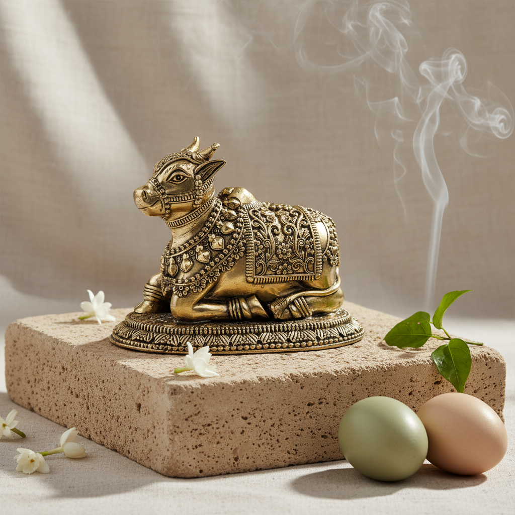 Antique Brass Nandi Idol