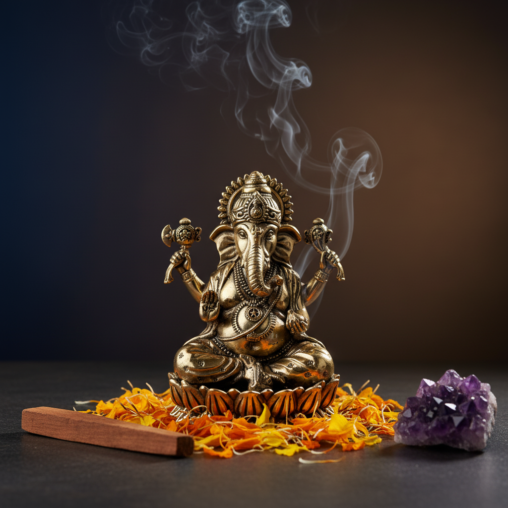 Antique Brass Ganesha Idol – Premium Ganpati Murti