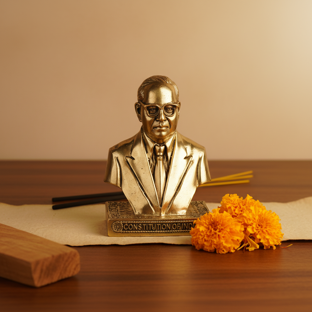 Fine Brass Dr. B. R. Ambedkar Bust Statue