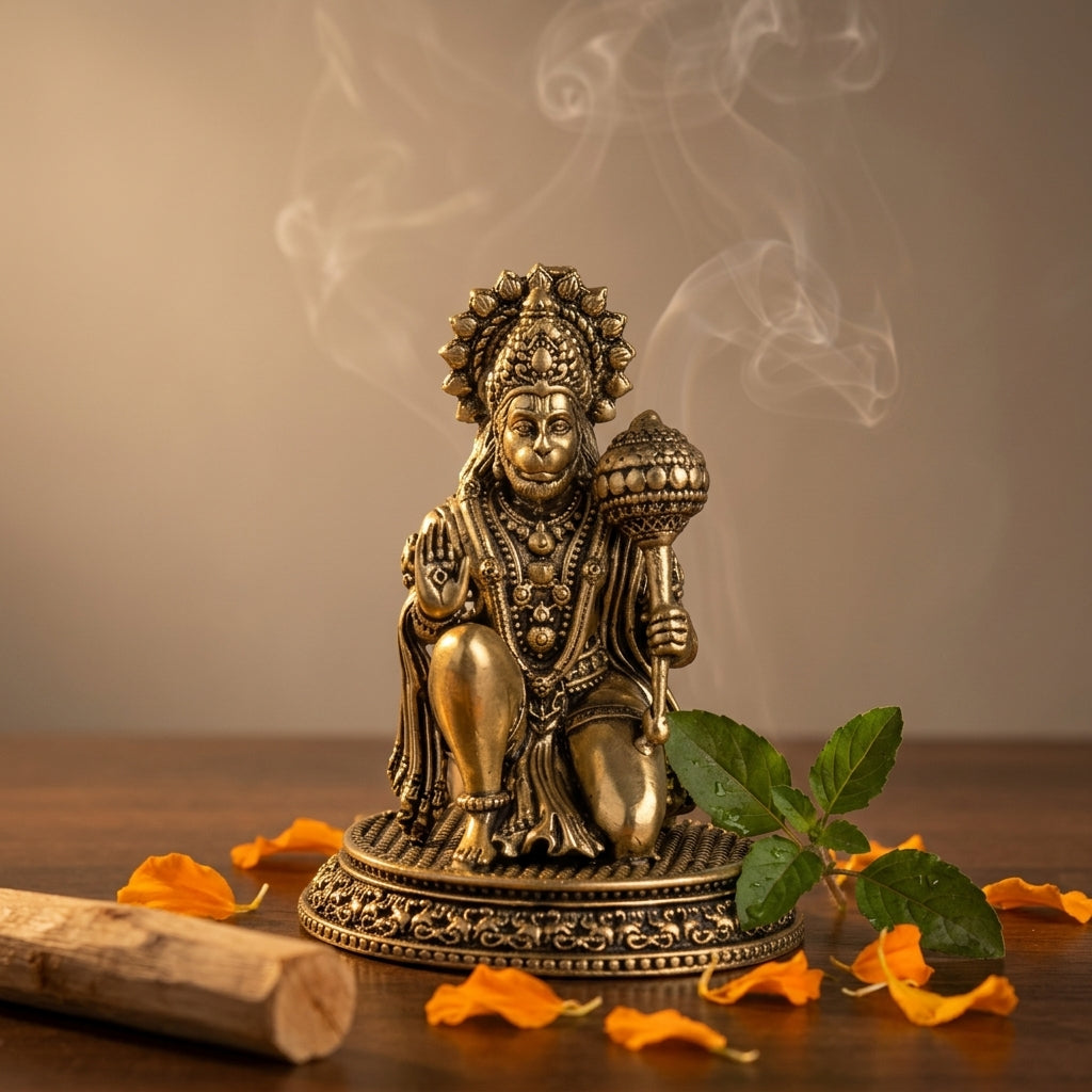 Fine Brass Hanuman Ji Idol – Spiritual Blessing Showpiece
