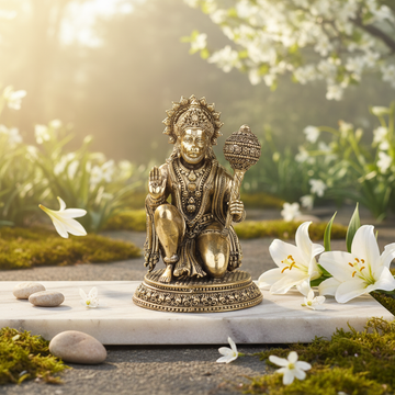 Antique Brass Hanuman Idol – Blessing Pose Statue