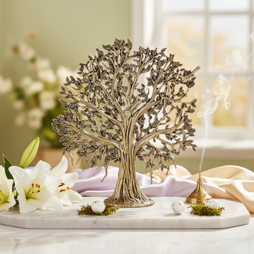 Antique Brass Tree of Life Showpiece | Kalpavriksha Inspired Spiritual Décor