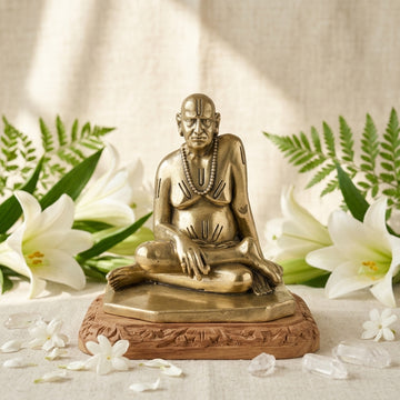 Antique Brass Shri Swami Samarth Idol | Fine Brass Swami Samarth Maharaj Murti