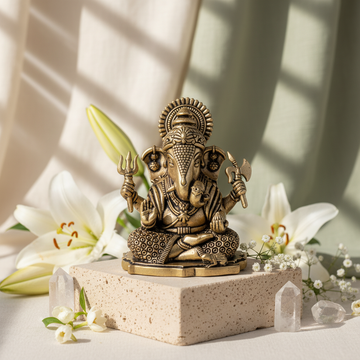 Fine Brass Lord Ganesha Idol – Mini
