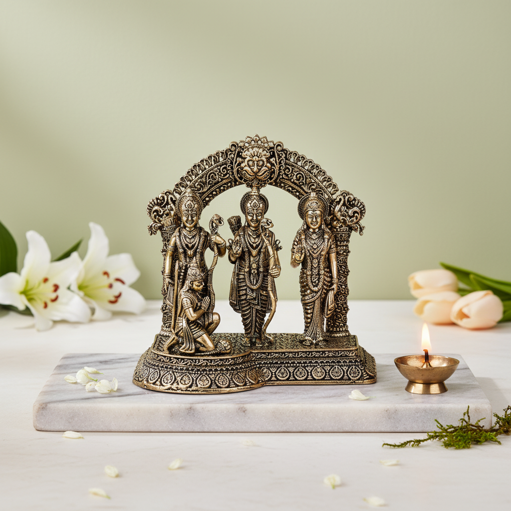 Fine Brass Ram Darbar Idol – Small Size