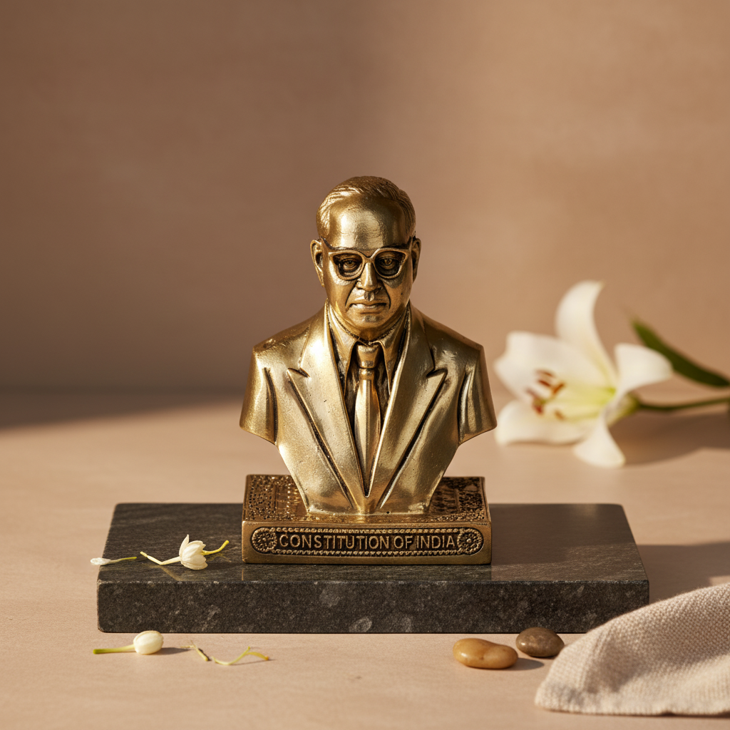 Fine Brass Dr. B. R. Ambedkar Bust Statue